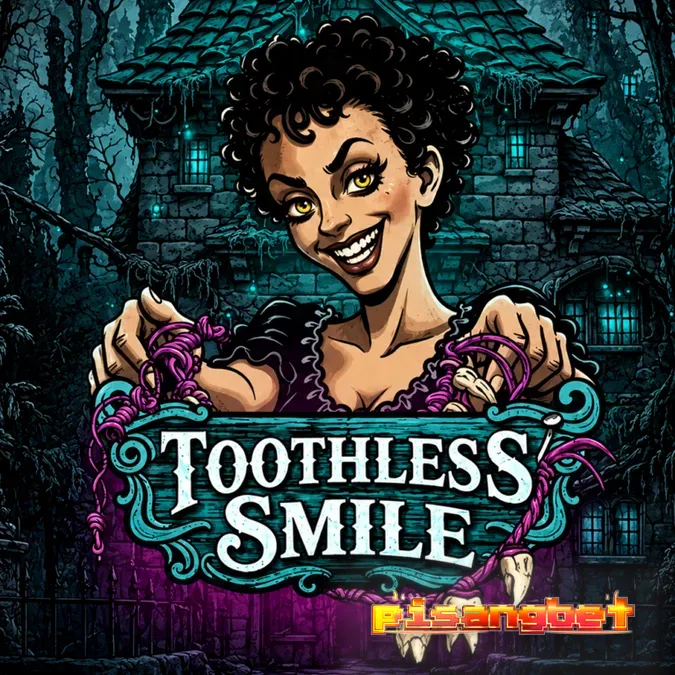 Tampilan layar utama slot Toothless Smile dengan tema horor komik yang unik.